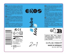Eros - 2in1 Personal & Toy Water-Based Lube - 100ml photo