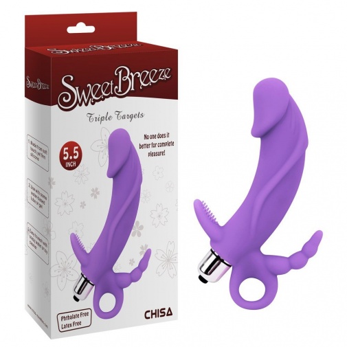 Chisa - Triple Targets Vibro Plug - Purple photo