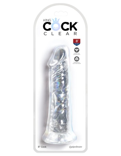 King Cock - 8" Realistic Cock - Clear photo