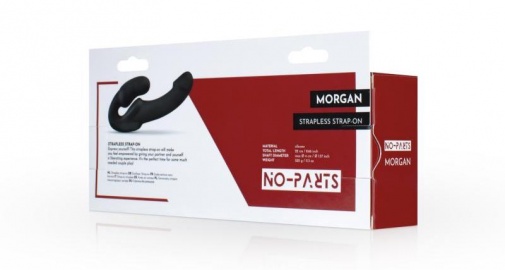 No-Parts - Morgan 免束帶穿戴式假陽具 22cm - 黑色 照片