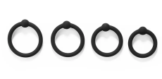 Kiotos - Silicone Cock Rings Set - Black 照片