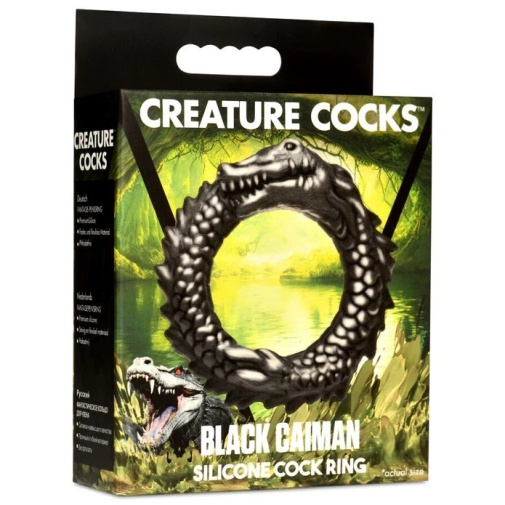 Creature Cocks - 黑色凯门鳄戒阴茎环 照片