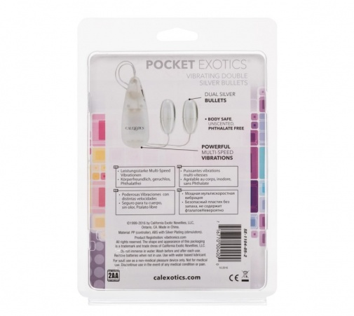 CEN - Pocket Exotics 雙子彈震動器 - 銀色 照片