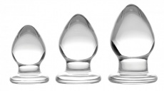 Prisms Erotic Glass - Triplets 玻璃后庭塞 三件式套装 - 透明 照片