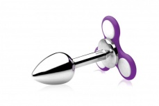 Frisky - Light Up Fidget Spinner Anal Plug - Purple photo