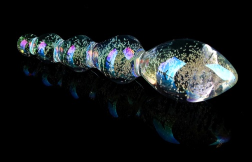 Lovetoy - Tantalizing Orbs Glow Glass Dildo - Clear photo