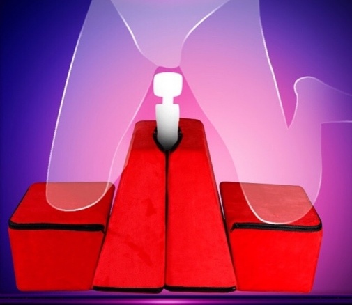 MT - 不规则法兰绒性爱姿势家具枕 - 红色 照片