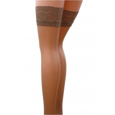 Passion - ST022 Stockings - Beige - 3/4 photo