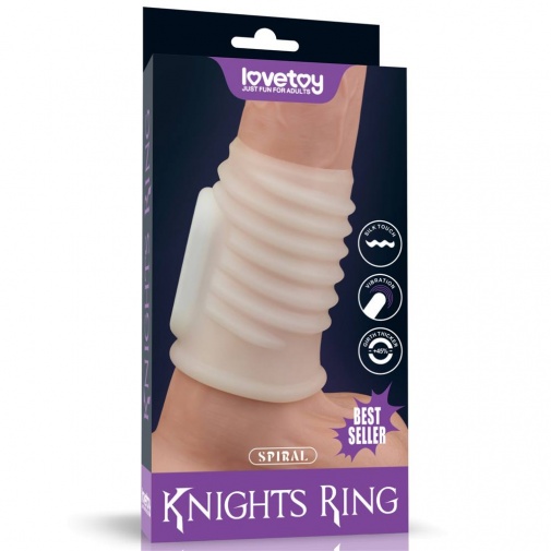 Lovetoy - Knights Spiral Vibro Ring - White photo