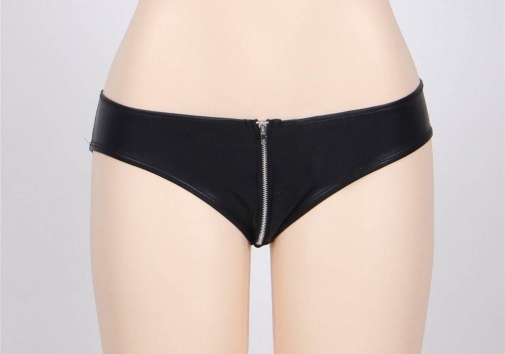 Ohyeah - Zipper Panties - Black - 3XL photo