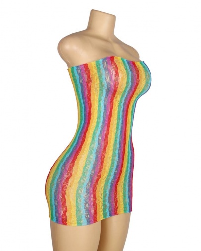 Ohyeah - Fishnet Dress - Rainbow - M photo