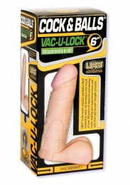 Doc Johnson - Vac-U-Lock 6" Cock - Flesh photo