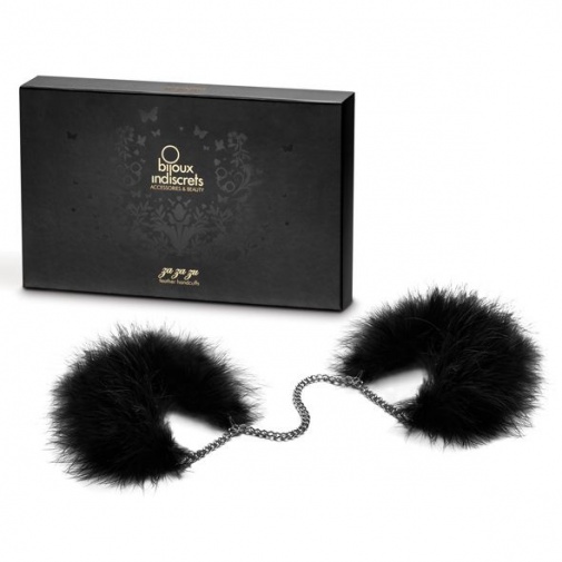 Bijoux Indiscrets - Za Za Zu Feather Handcuffs - Black photo