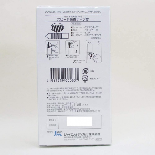 Japan Medical - Soon Pita 1000 快速装着扭纹安全套 8个装 照片