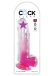 King Cock - 9" Clear Cock w Balls - Pink photo-2