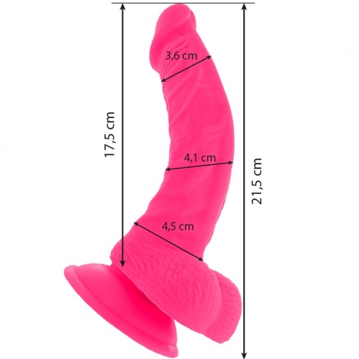 Diversia - 彈性震動假陽具 21.5厘米 - 粉紅色 照片