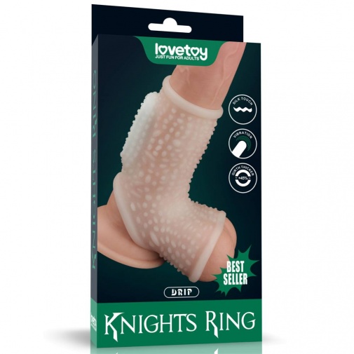 Lovetoy - Knights Drip Vibro Scrotum Ring - White photo