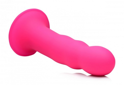 Squeeze-It - 波浪形假陽具 - 粉紅色 照片