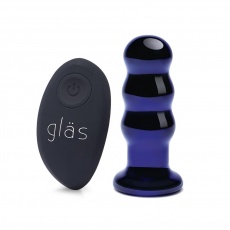 Glas - 3.5" Vibrating Beaded Butt Plug 照片