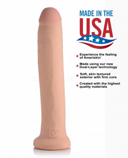 USA Cocks - 12" Ultra Real Dual Layer Dildo - Flesh photo