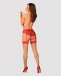 Obsessive - Dagmarie 吊袜带内裤 - 红色 - 加细码/细码 照片-5