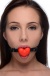 Frisky - Heart Beat Silicone Mouth Gag - Red photo-2