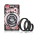 The Screaming O - RingO Pro 3 Soft Stretchy Cock Rings - Black photo-3