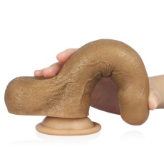 Lovetoy - 7" Dual Layered Uncircumcised Nature Cock - Brown photo