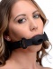 Strict - Hollow Silicone Gag - Black photo-2