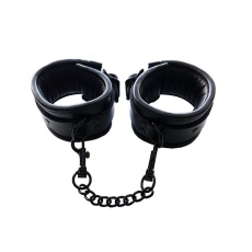 Rouge - Leather Padded Ankle Cuffs - Total Black  照片