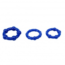 Chisa - Beaded Cock Rings - Blue photo
