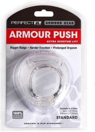 Perfect Fit - Armour Push Cock Ring - Clear photo
