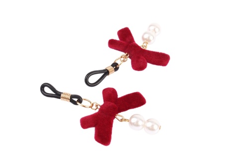Chisa - Pearl Nipple Clamps - Red photo