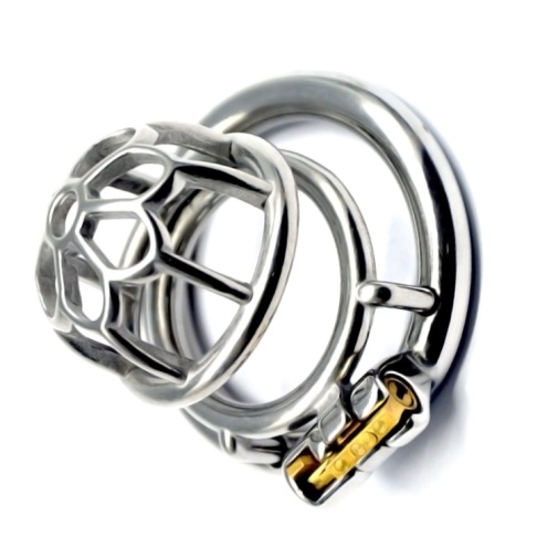 FAAK - Chastity Cage 01 w Belt & Catheter 45mm - Silver photo