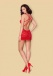 Obsessive - 860-CHE Chemise & Thong - Red - S/M photo-4