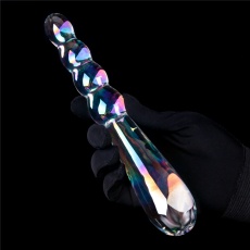 Lovetoy - Rising Ripples Glass Dildo - Clear photo