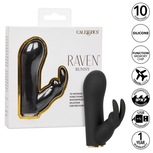 CEN - Raven Bunny Vibrator - Black photo