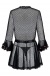 Obsessive - Piccorosa Robe & Thong - Black - L/XL photo-6