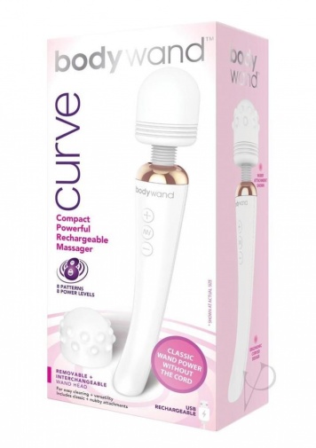 Bodywand - 9″ Curve Rechargeable Massager - Pearl photo