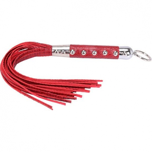 MT - 蛇纹皮鞭 47cm - 红色 照片