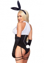 Leg Avenue - Tuxedo Bunny Costume w Tail & Ears - Black - M photo