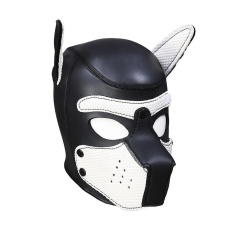 Kiotos - 小狗BDSM 調教面罩 - 黑/白色 照片