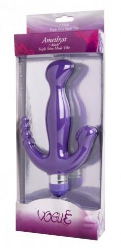 Vogue - 7模式三重刺激震动器 - 紫色 照片