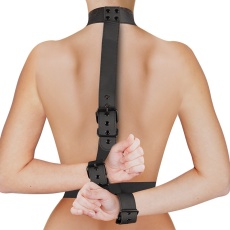 Fetish Submissive - Collar w Cuffs Bondage Set - Black 照片