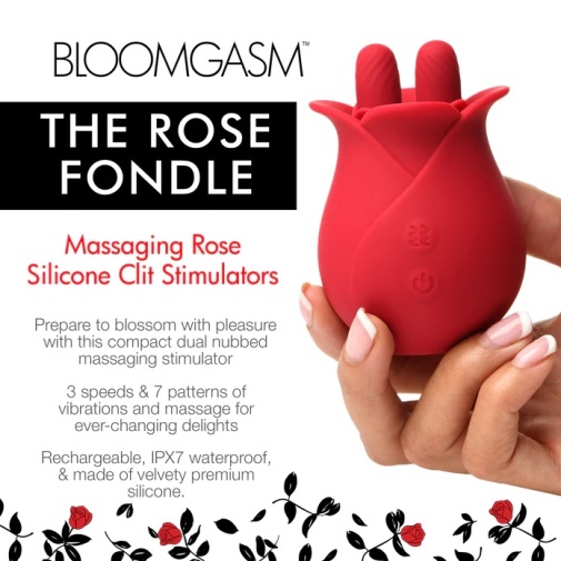 Bloomgasm - Rose Fondle 阴蒂刺激器 - 红色 照片