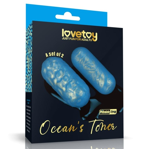 Lovetoy - Ocean's Toner 长蛋形收阴球套装 - 蓝色 照片