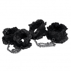 A-One - Lovelace Hand & Legs Cuffs Set - Black photo