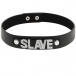 Coquette - Slave 纯素皮革颈圈 - 黑色 照片