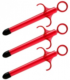 Trinity Vibes - 潤滑劑注射器套裝 3件裝 - 紅色 照片