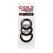 CEN - Colt 陰莖環 3件裝 - 黑色 照片-5